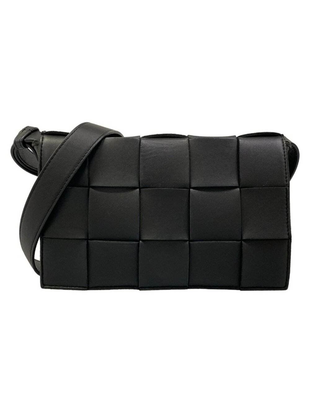 Bottega Veneta Shoulder Bag Cassette Black Leather